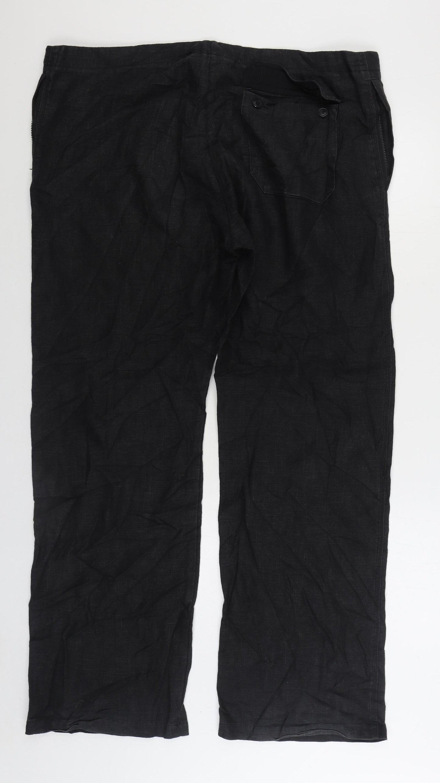 French Connection Womens Black Cotton Trousers Size 36 in L32 in Regular Zip