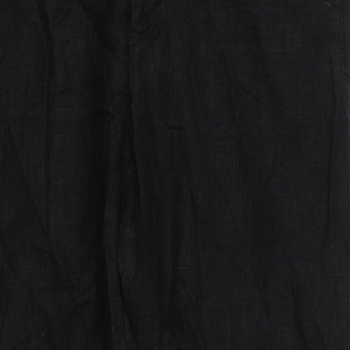 French Connection Womens Black Cotton Trousers Size 36 in L32 in Regular Zip
