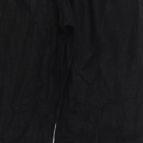 French Connection Womens Black Cotton Trousers Size 36 in L32 in Regular Zip