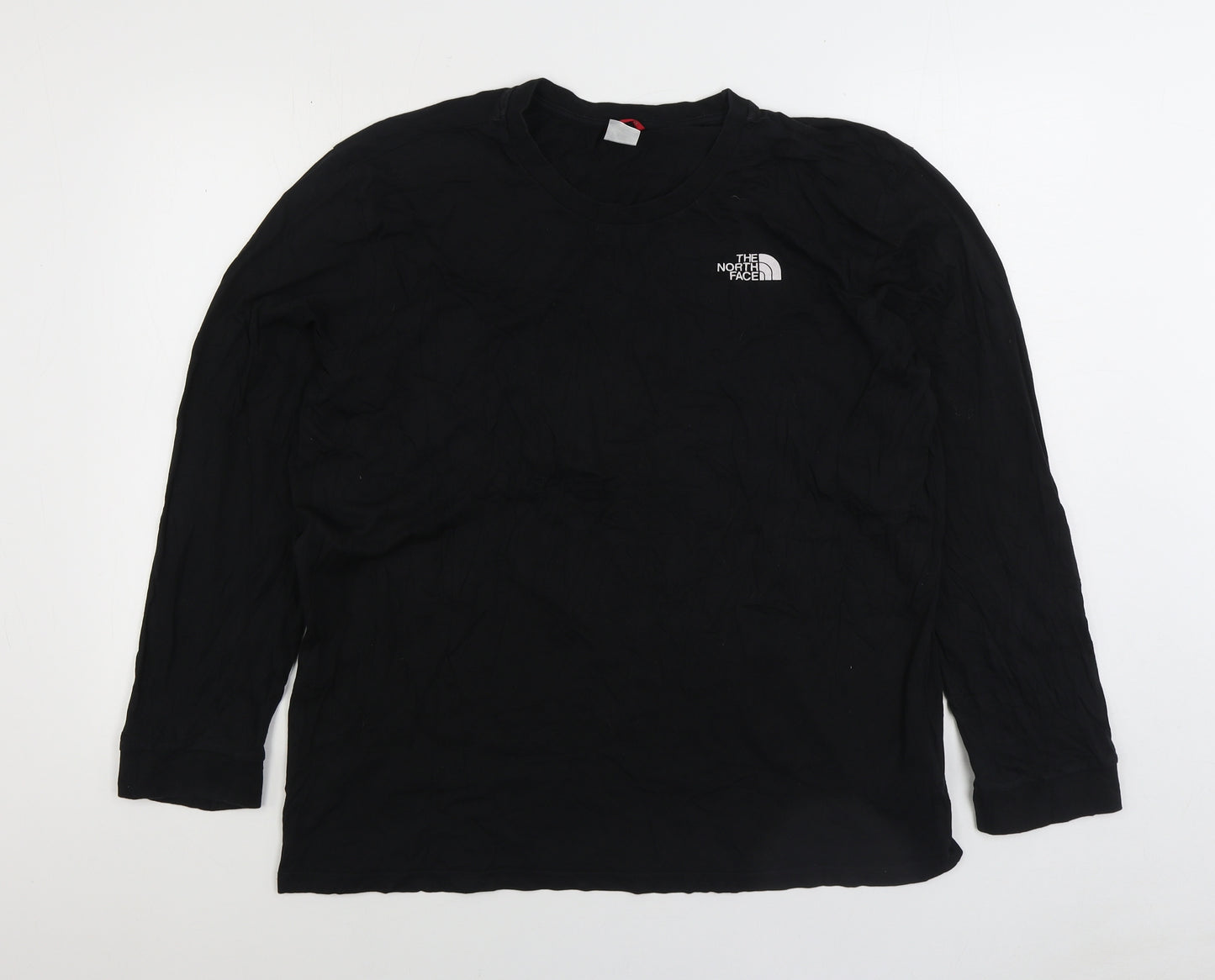 The North Face Mens Black Cotton T-Shirt Size XL Round Neck