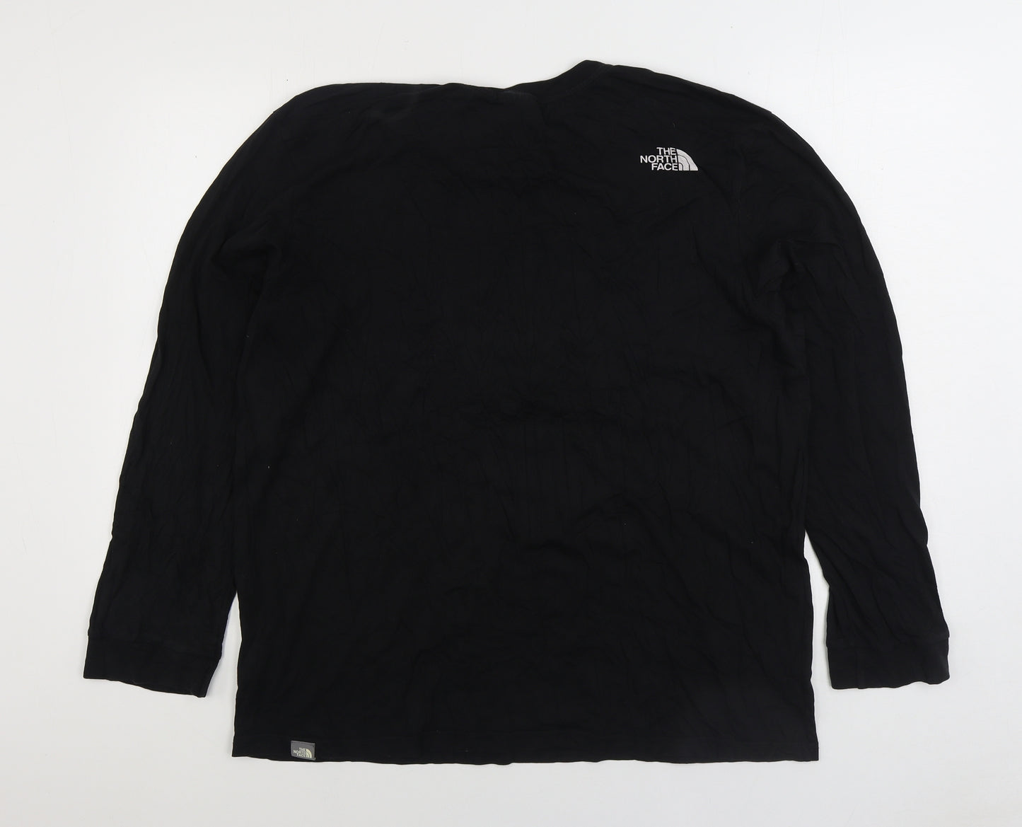The North Face Mens Black Cotton T-Shirt Size XL Round Neck