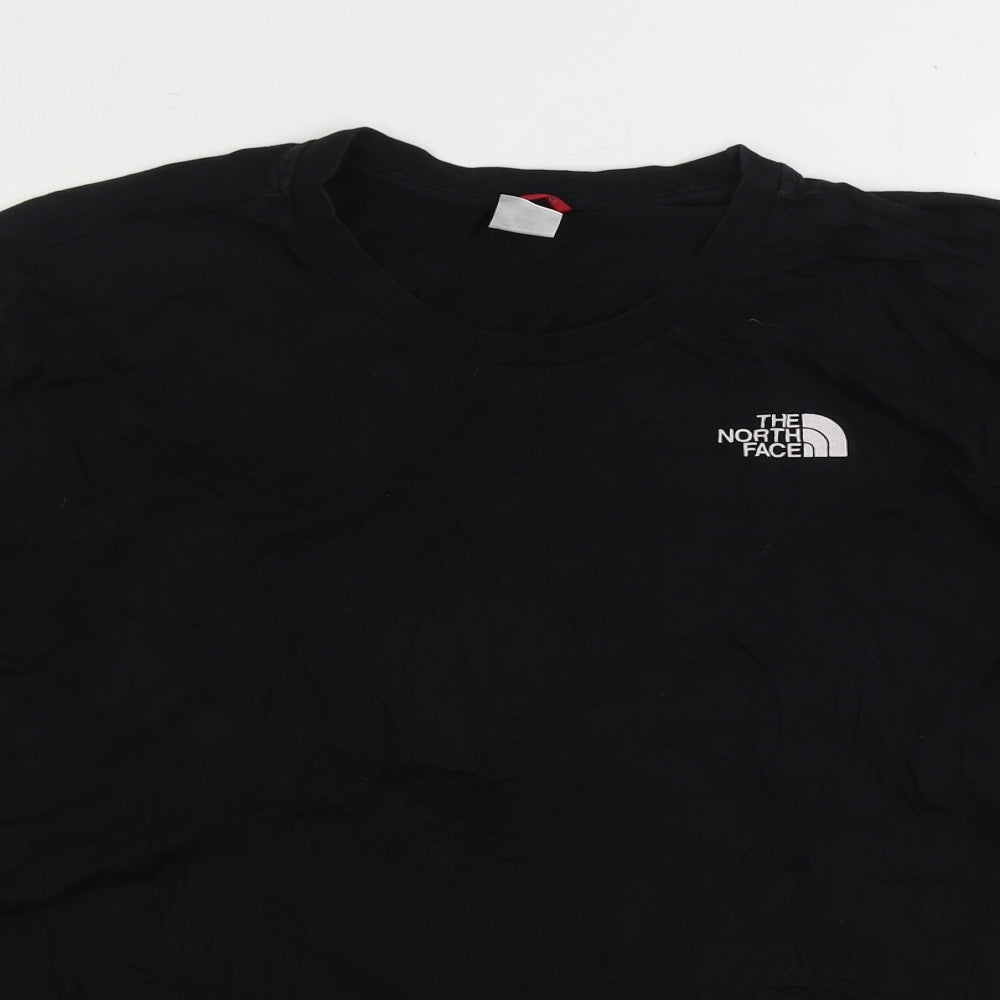 The North Face Mens Black Cotton T-Shirt Size XL Round Neck