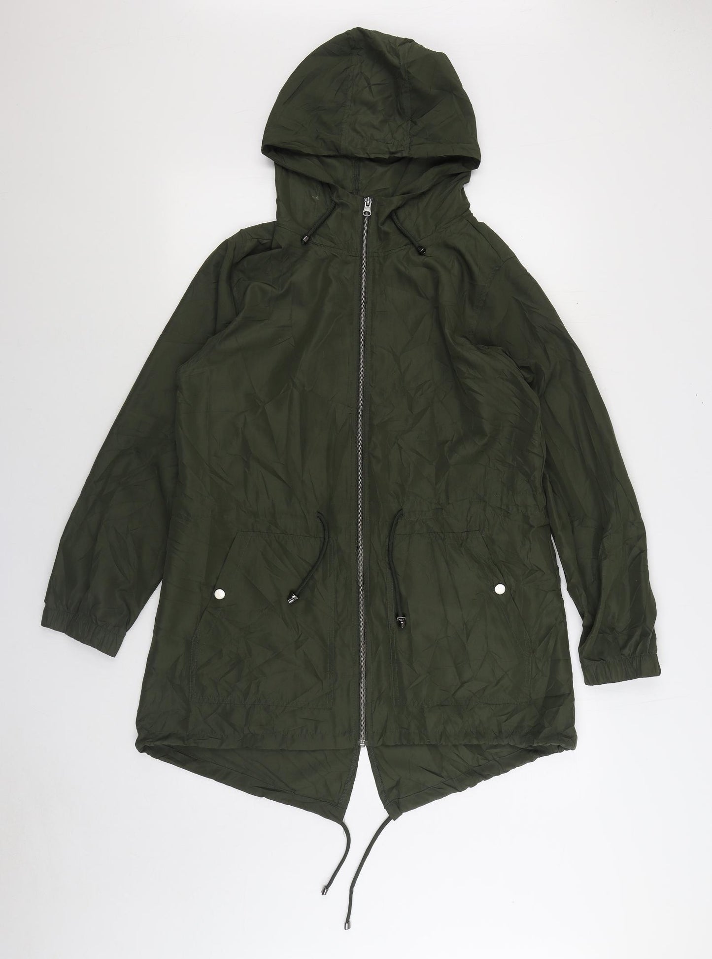 Primark Womens Green Parka Jacket Size M Zip