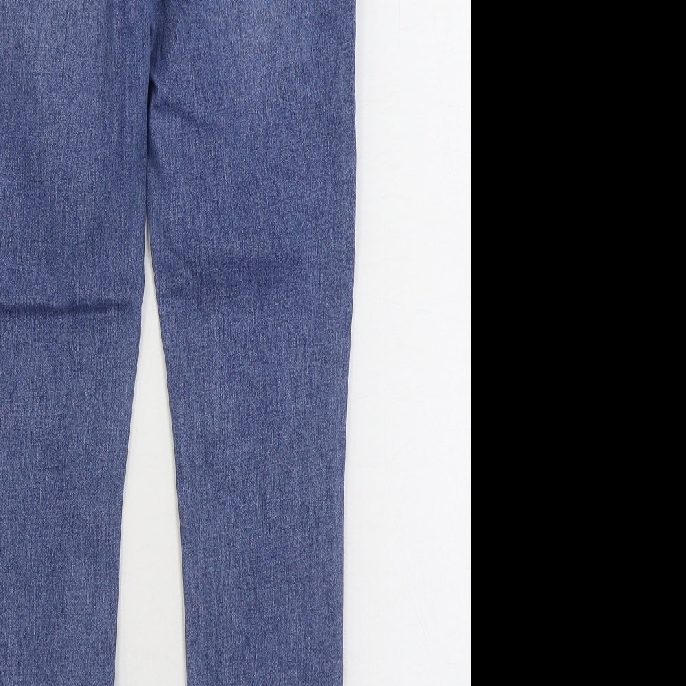 Matalan Womens Blue Cotton Skinny Jeans Size 10 L25 in Regular Button