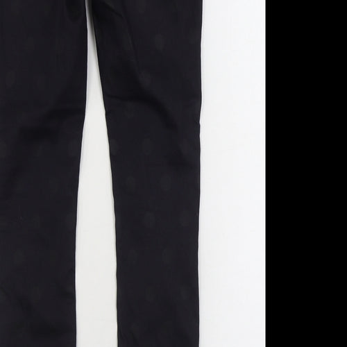 South Womens Black Polka Dot Cotton Straight Jeans Size 10 L29 in Regular Zip