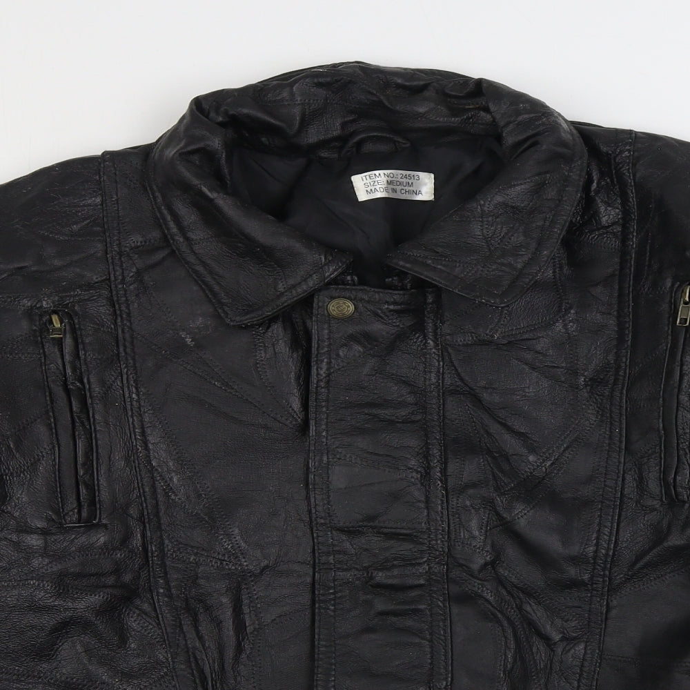 Preworn Mens Black Jacket Blazer Size M Zip