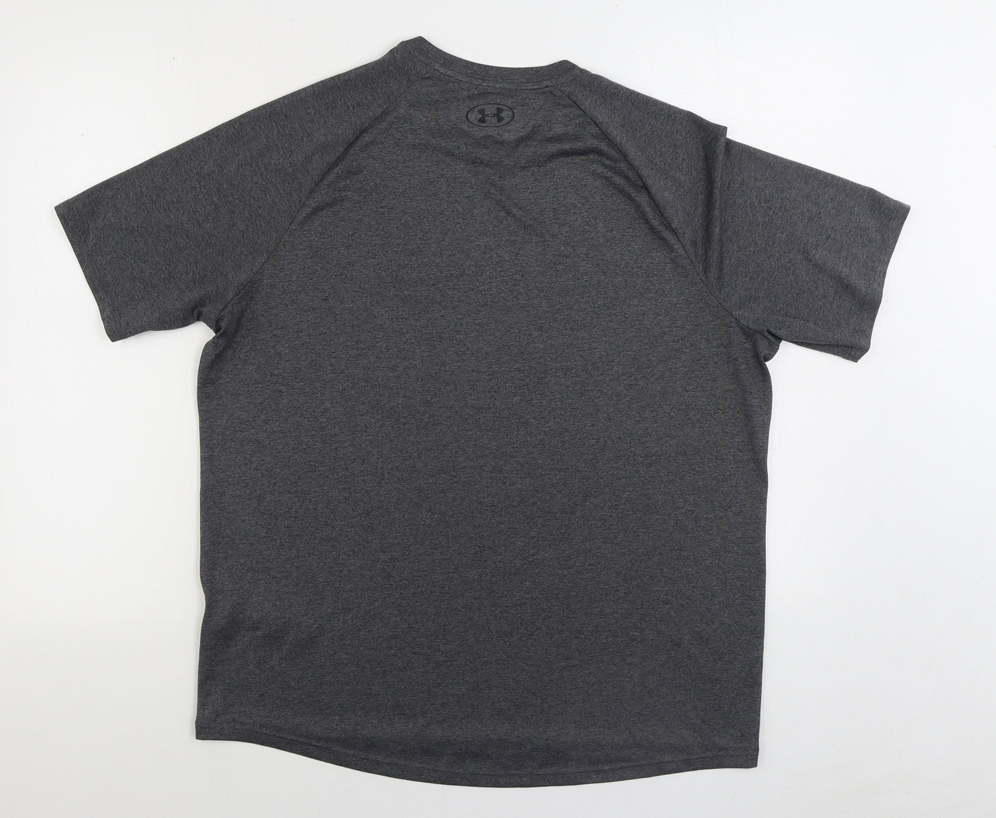 Under armour Mens Grey Polyester T-Shirt Size L Round Neck
