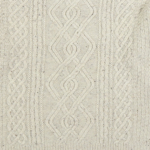 Atmosphere Womens Ivory Round Neck Acrylic Pullover Jumper Size 12
