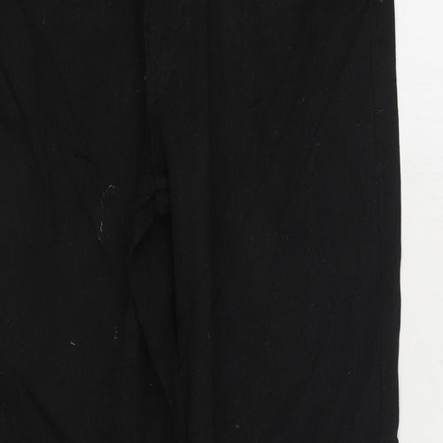 Easy Womens Black Cotton Straight Jeans Size 28 in L28 in Regular Zip