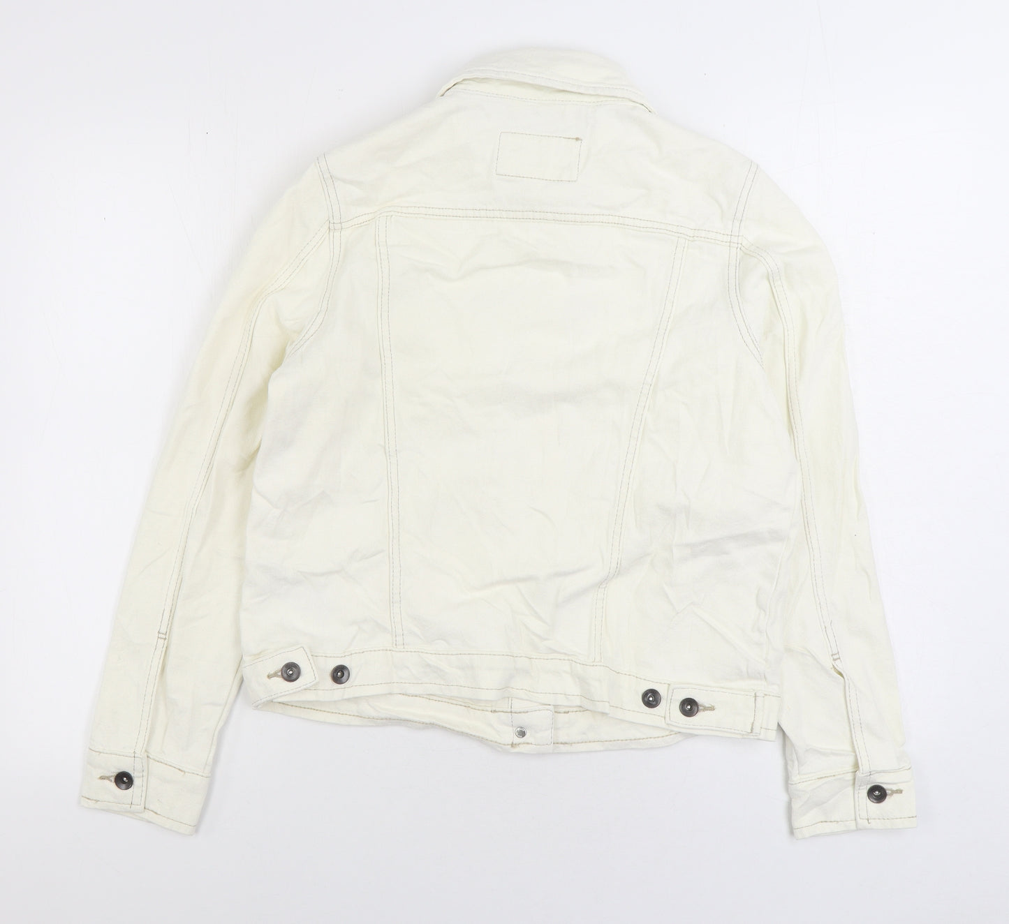 Marks and Spencer Womens White Jacket Size 10 Button
