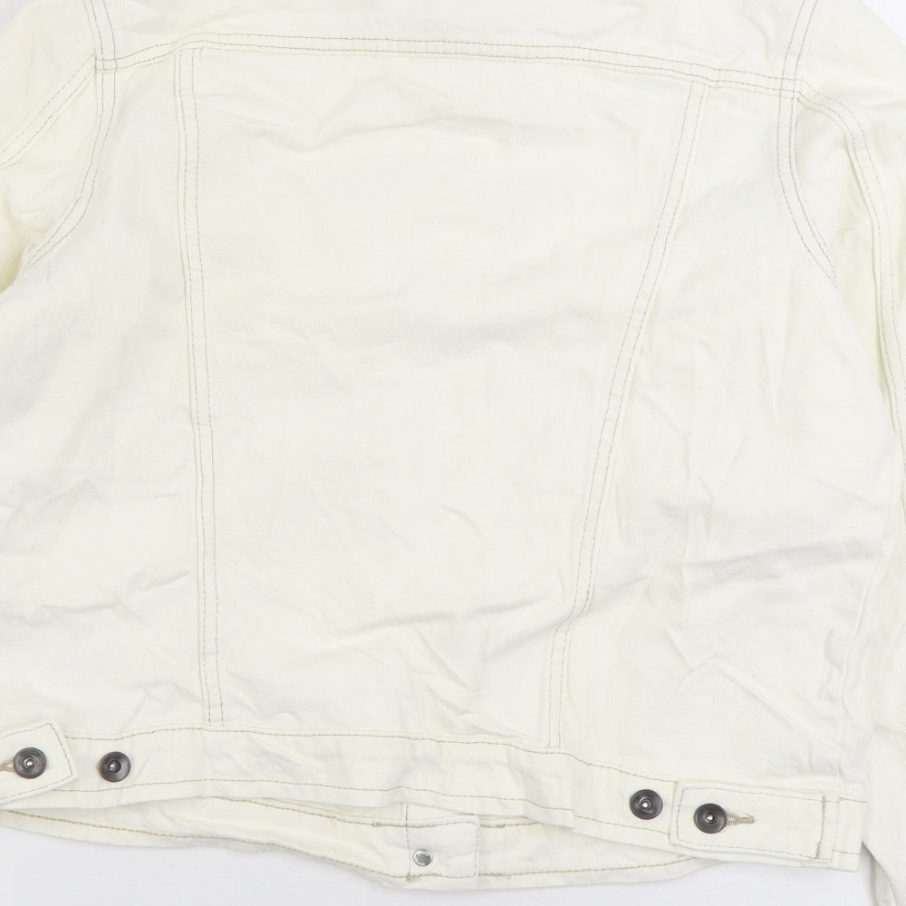 Marks and Spencer Womens White Jacket Size 10 Button