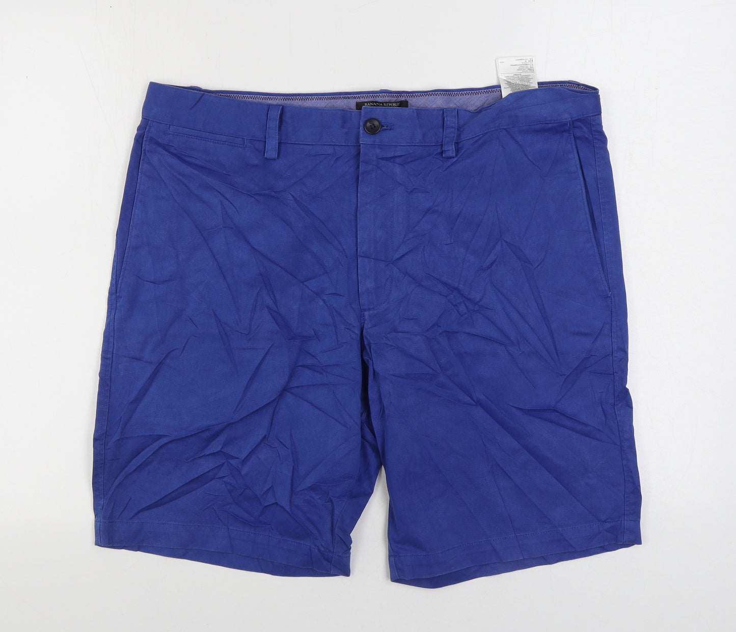 Banana Republic Mens Blue Cotton Bermuda Shorts Size 36 in Regular Zip