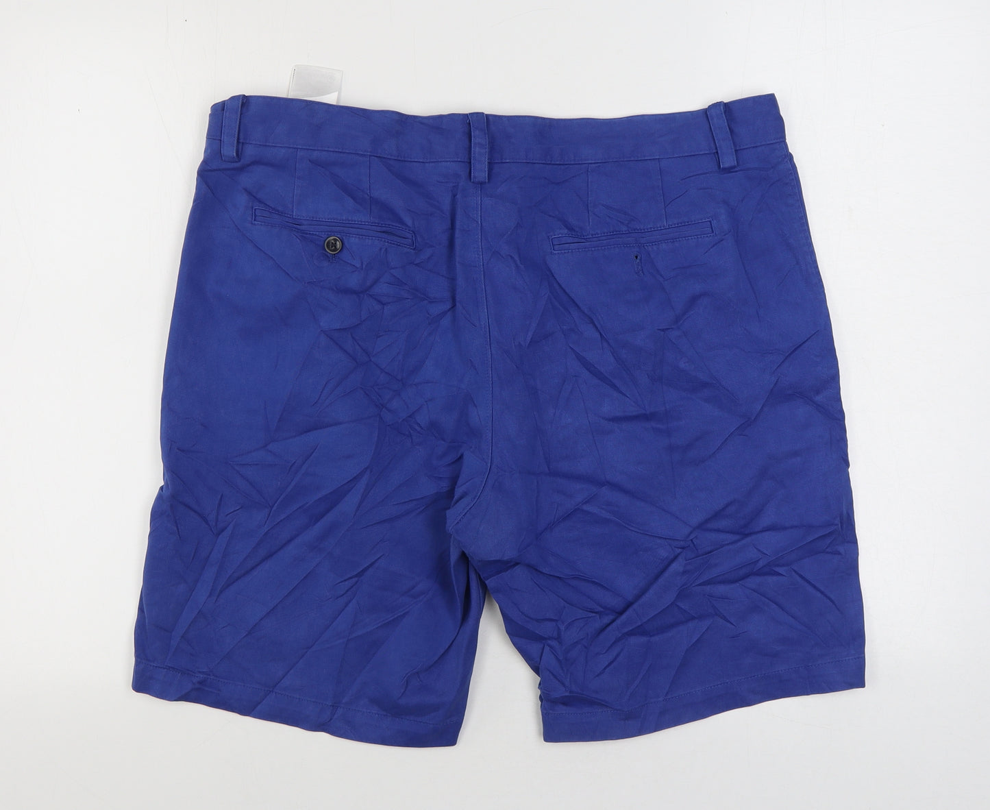 Banana Republic Mens Blue Cotton Bermuda Shorts Size 36 in Regular Zip