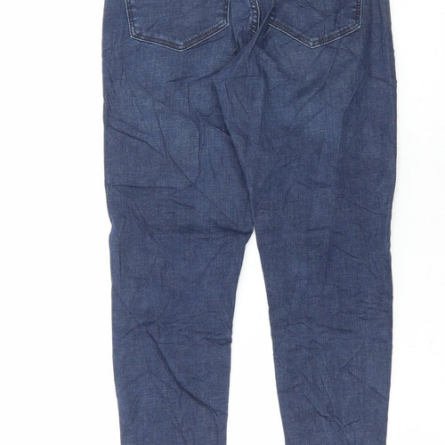 Topshop Womens Blue Cotton Skinny Jeans Size 26 in L30 in Regular Button