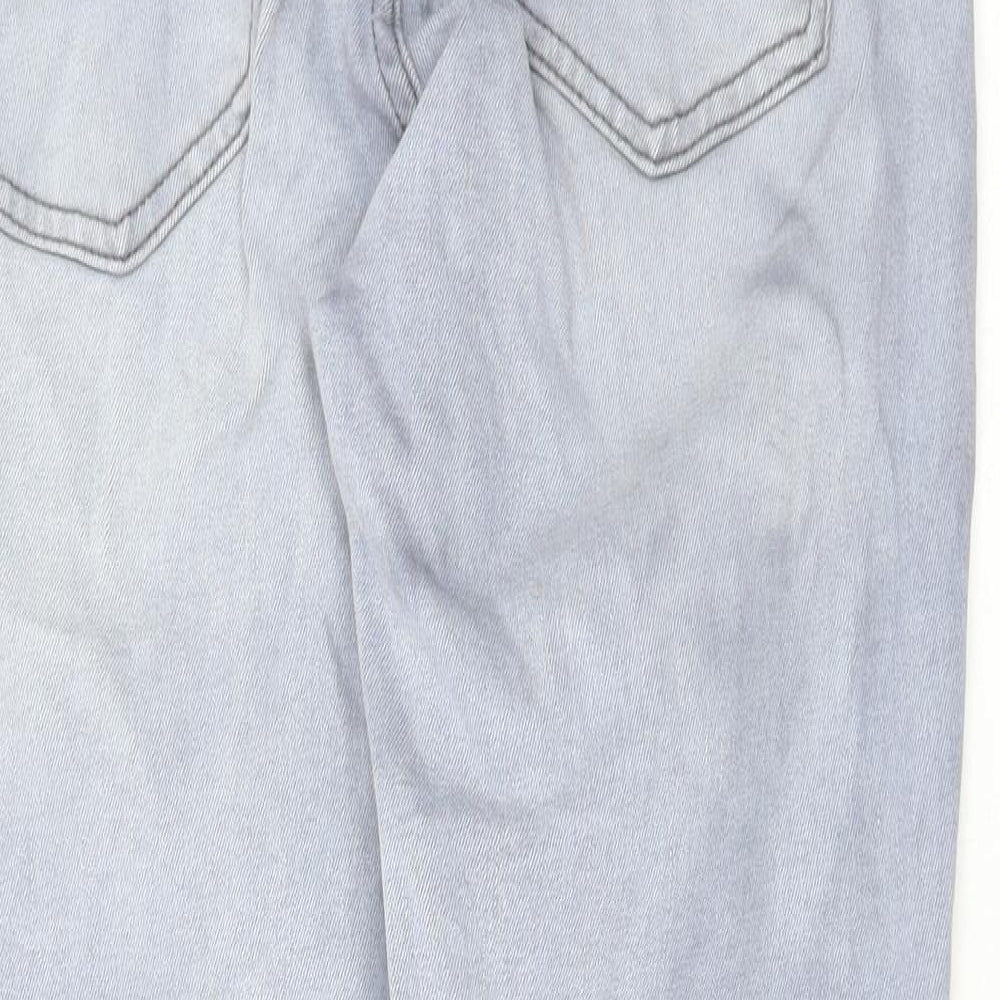 Primark Womens Grey Cotton Skinny Jeans Size 14 L26 in Regular Button