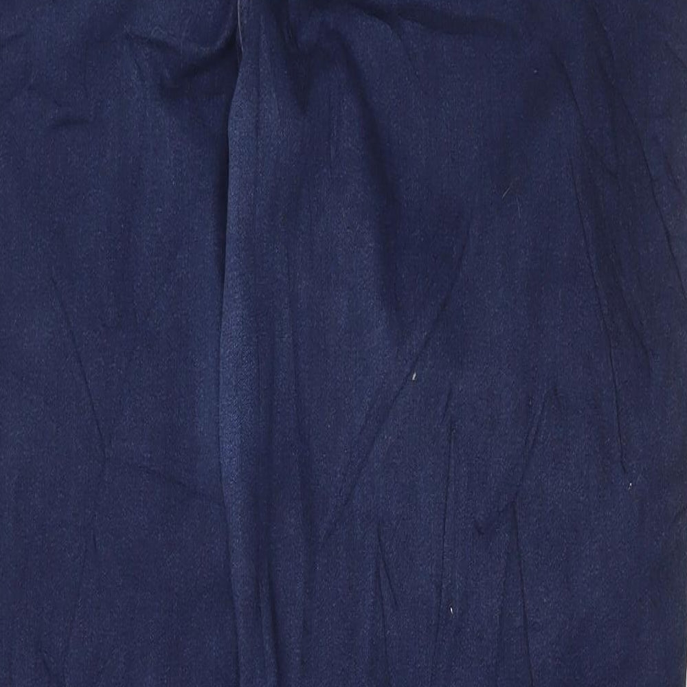 NEXT Womens Blue Cotton Straight Jeans Size 16 L28 in Regular Button