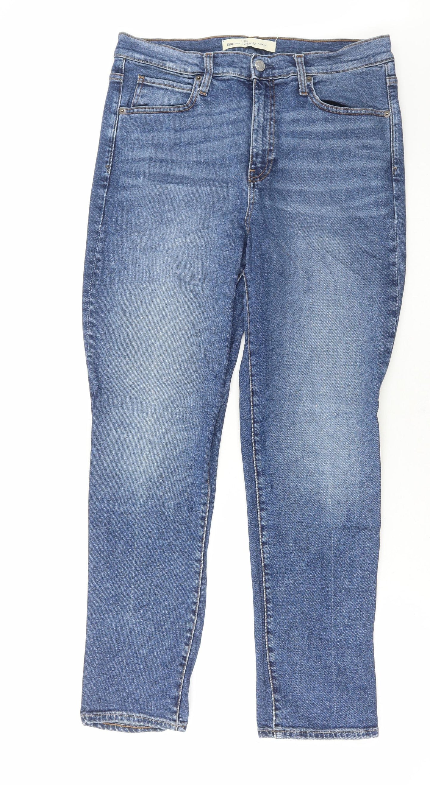 Gap Mens Blue Cotton Straight Jeans Size 31 in L29 in Regular Button