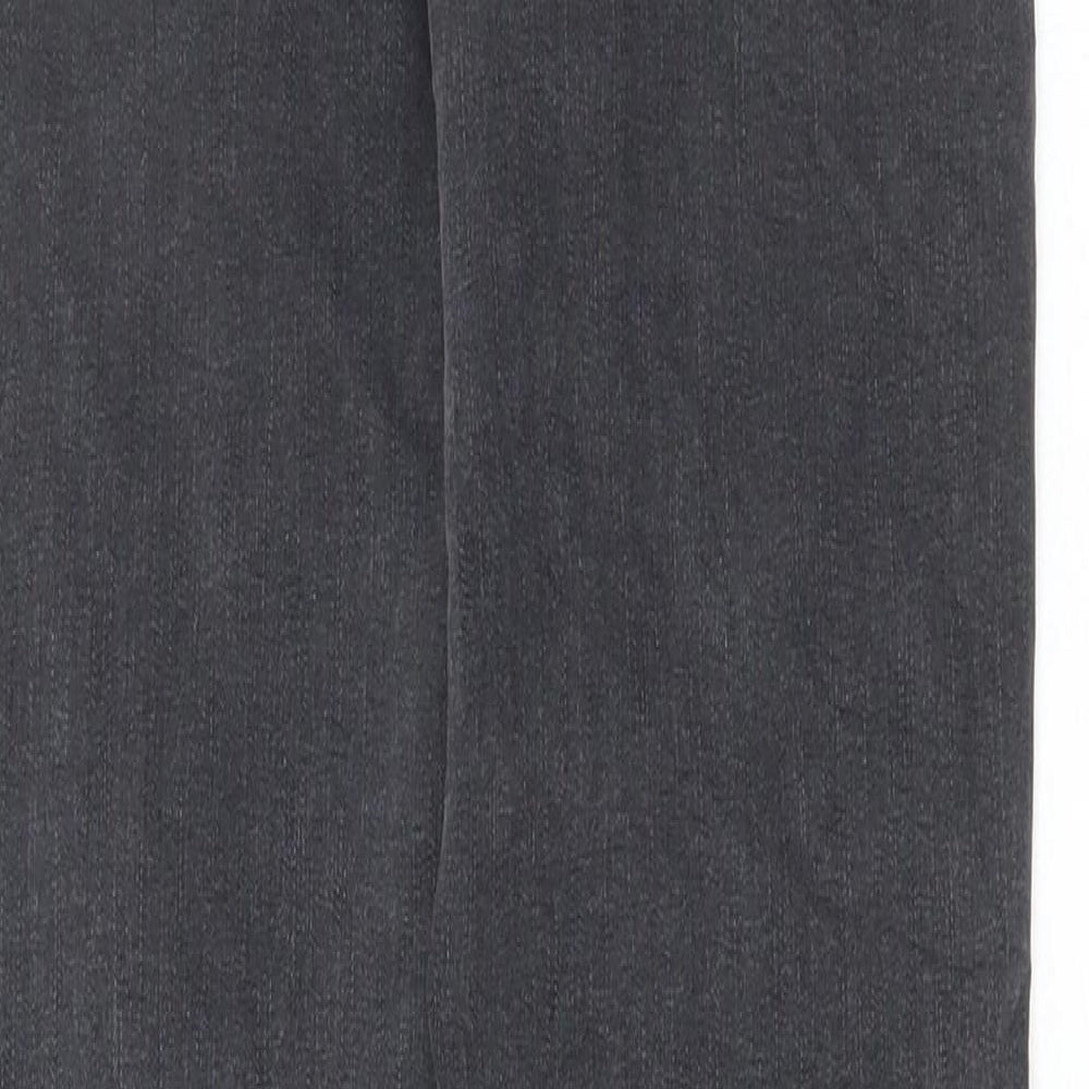 Marks and Spencer Womens Grey Cotton Skinny Jeans Size 6 L32 in Regular Button
