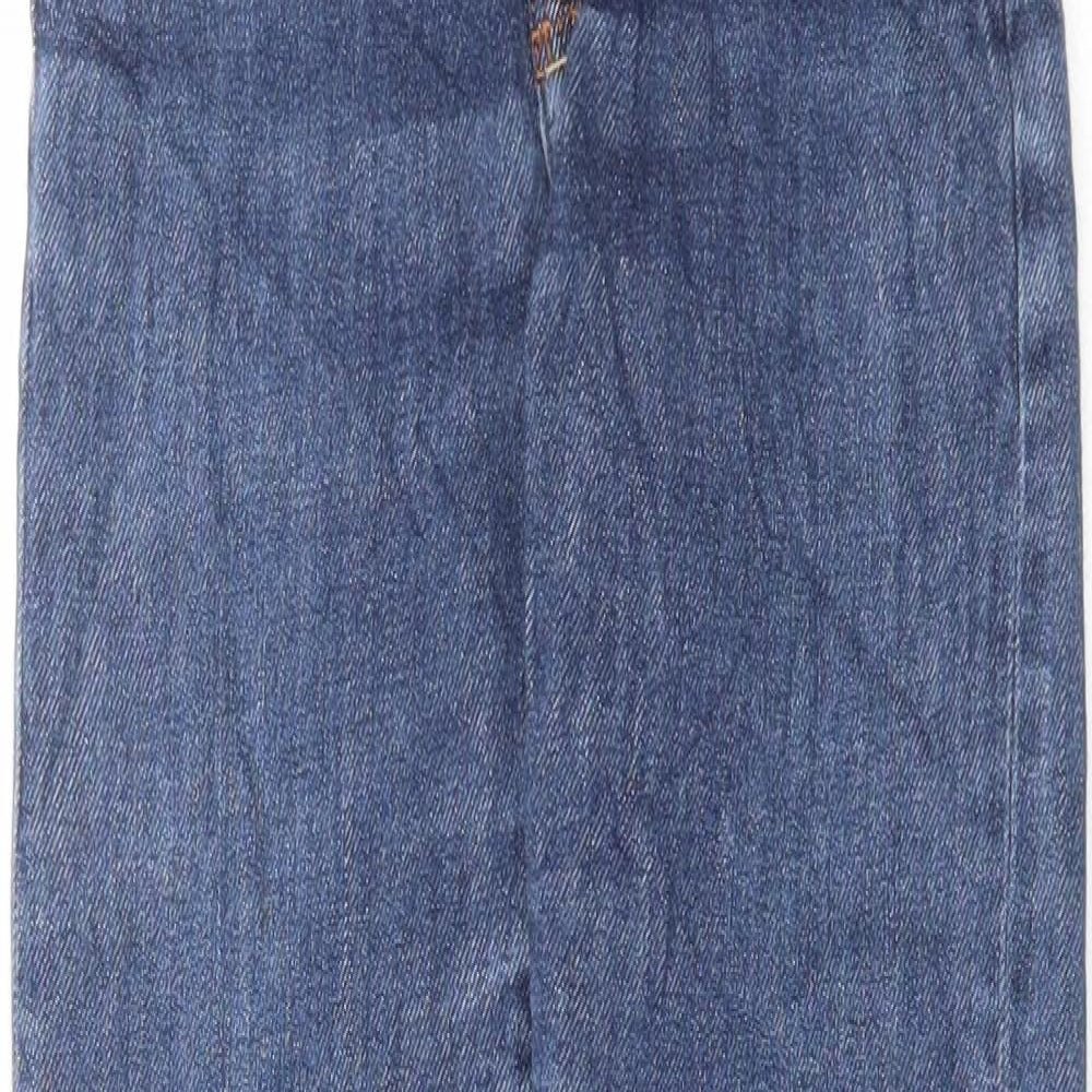 Zara Boys Blue Cotton Straight Jeans Size 9 Years Regular Button
