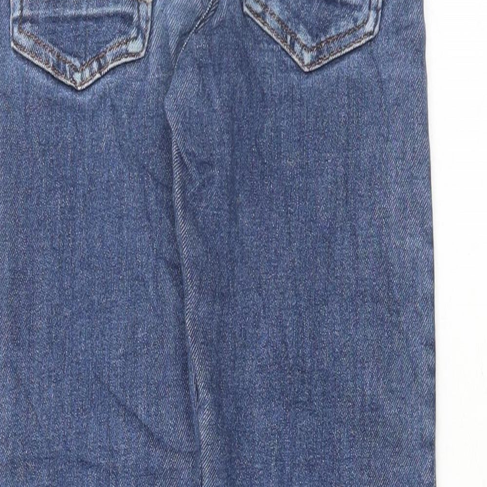 Zara Boys Blue Cotton Straight Jeans Size 9 Years Regular Button