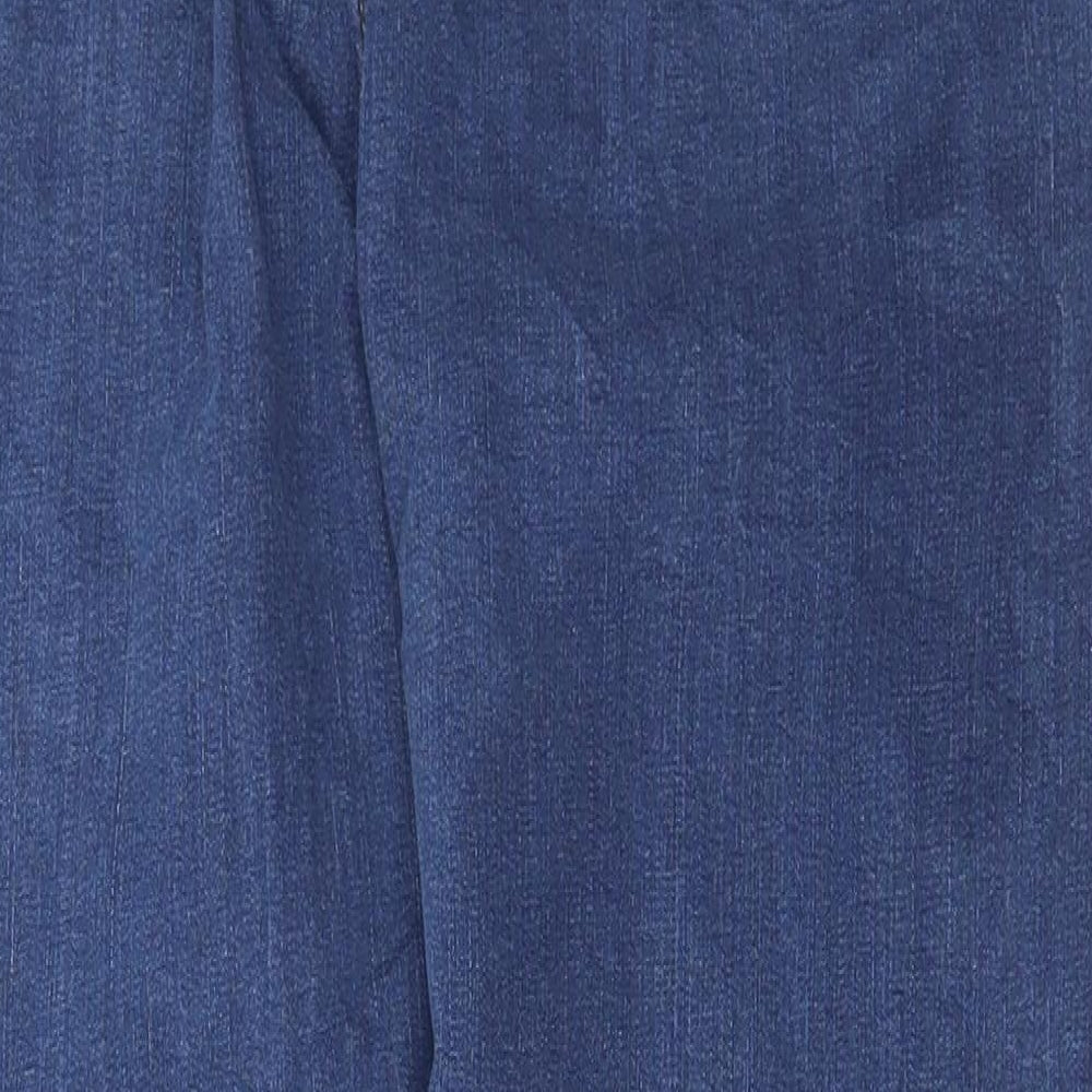 Marks and Spencer Womens Blue Cotton Skinny Jeans Size 18 L27 in Regular Button