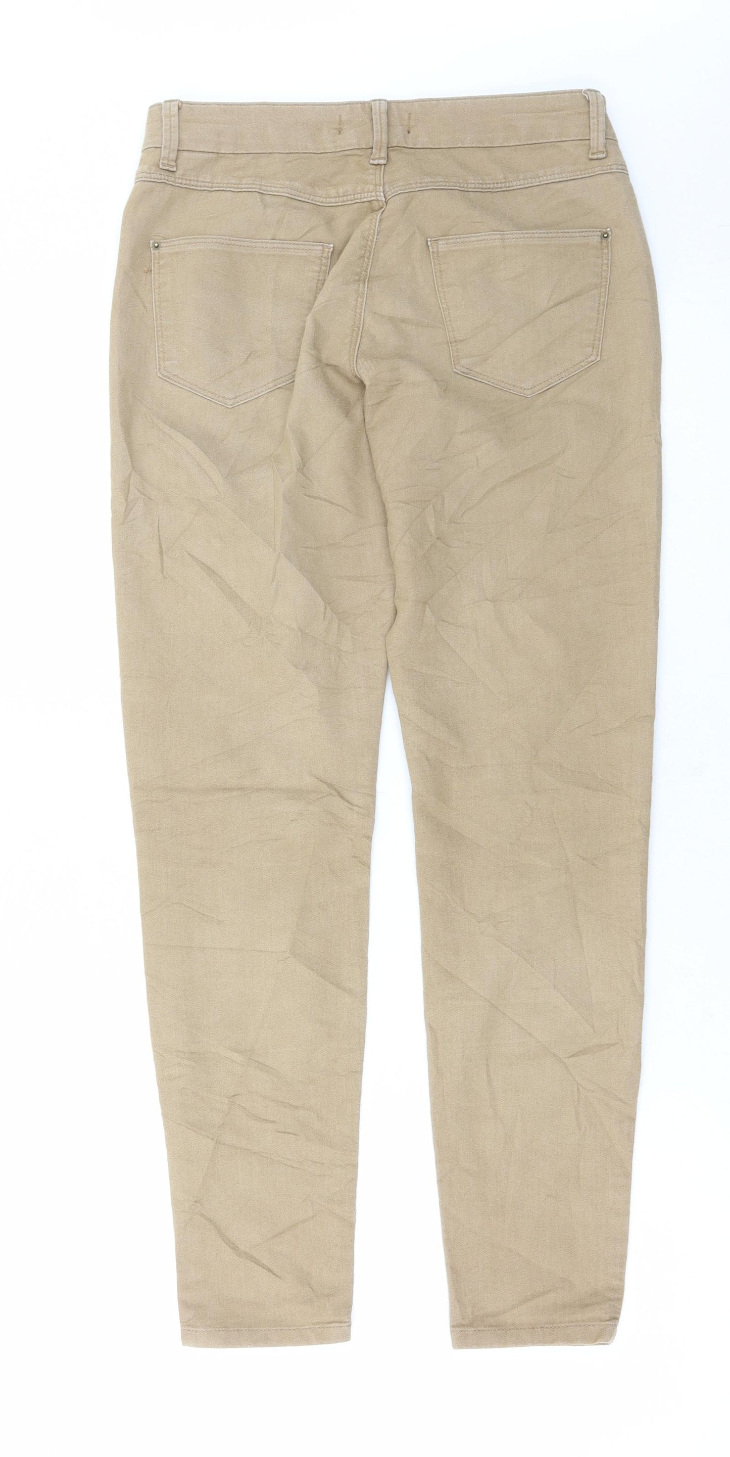 Marks and Spencer Womens Brown Cotton Jegging Jeans Size 8 L29 in Regular Button