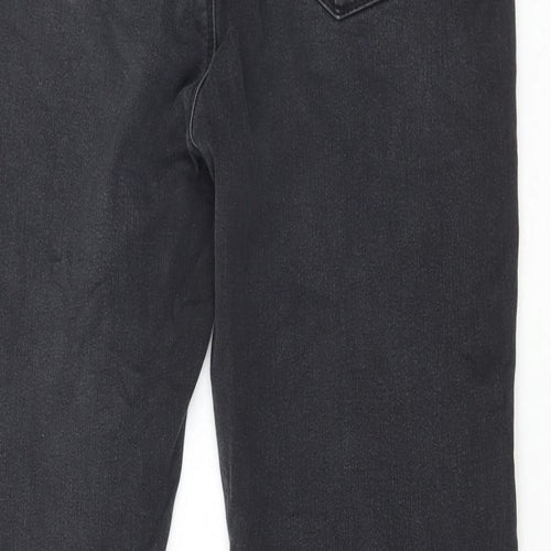 paper & stitch Mens Grey Cotton Skinny Jeans Size 32 in L30 in Regular Button