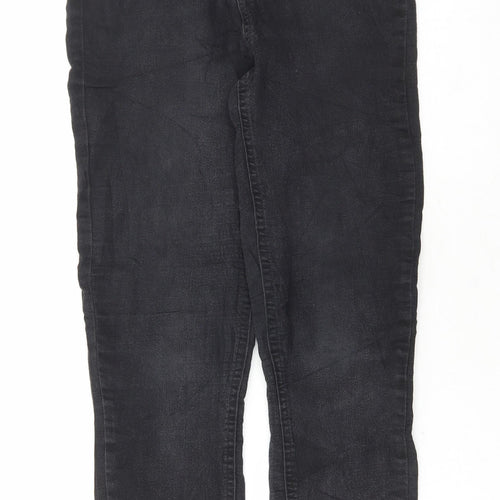 F&F Womens Black Cotton Skinny Jeans Size 8 L28 in Regular Button