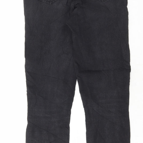 F&F Womens Black Cotton Skinny Jeans Size 8 L28 in Regular Button