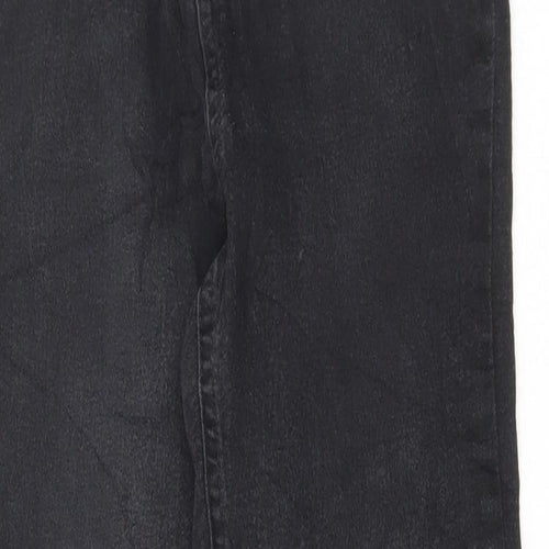 F&F Womens Black Cotton Skinny Jeans Size 8 L28 in Regular Button