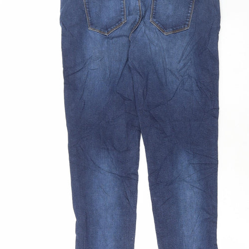 Preworn Womens Blue Cotton Skinny Jeans Size 36 in L29 in Regular Button