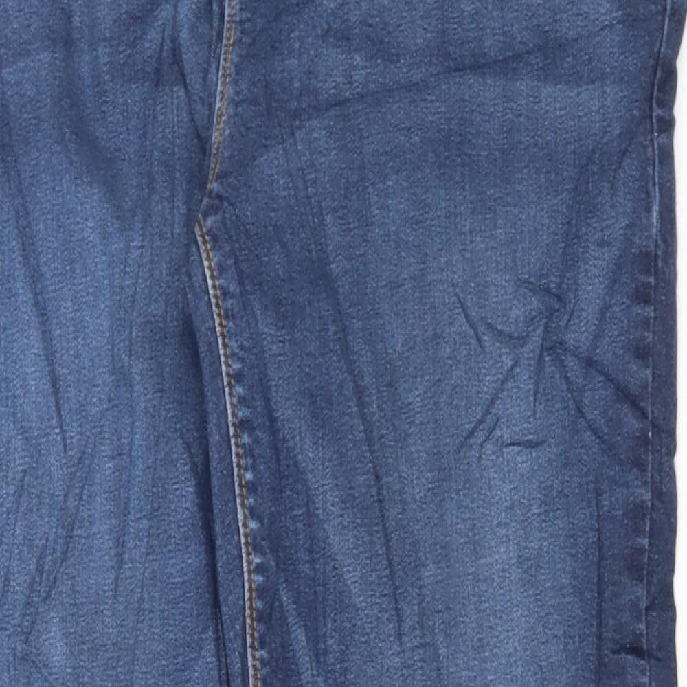 Preworn Womens Blue Cotton Skinny Jeans Size 36 in L29 in Regular Button