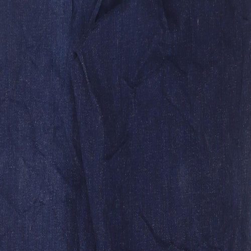 Evans Womens Blue Cotton Straight Jeans Size 36 in L29 in Regular Button