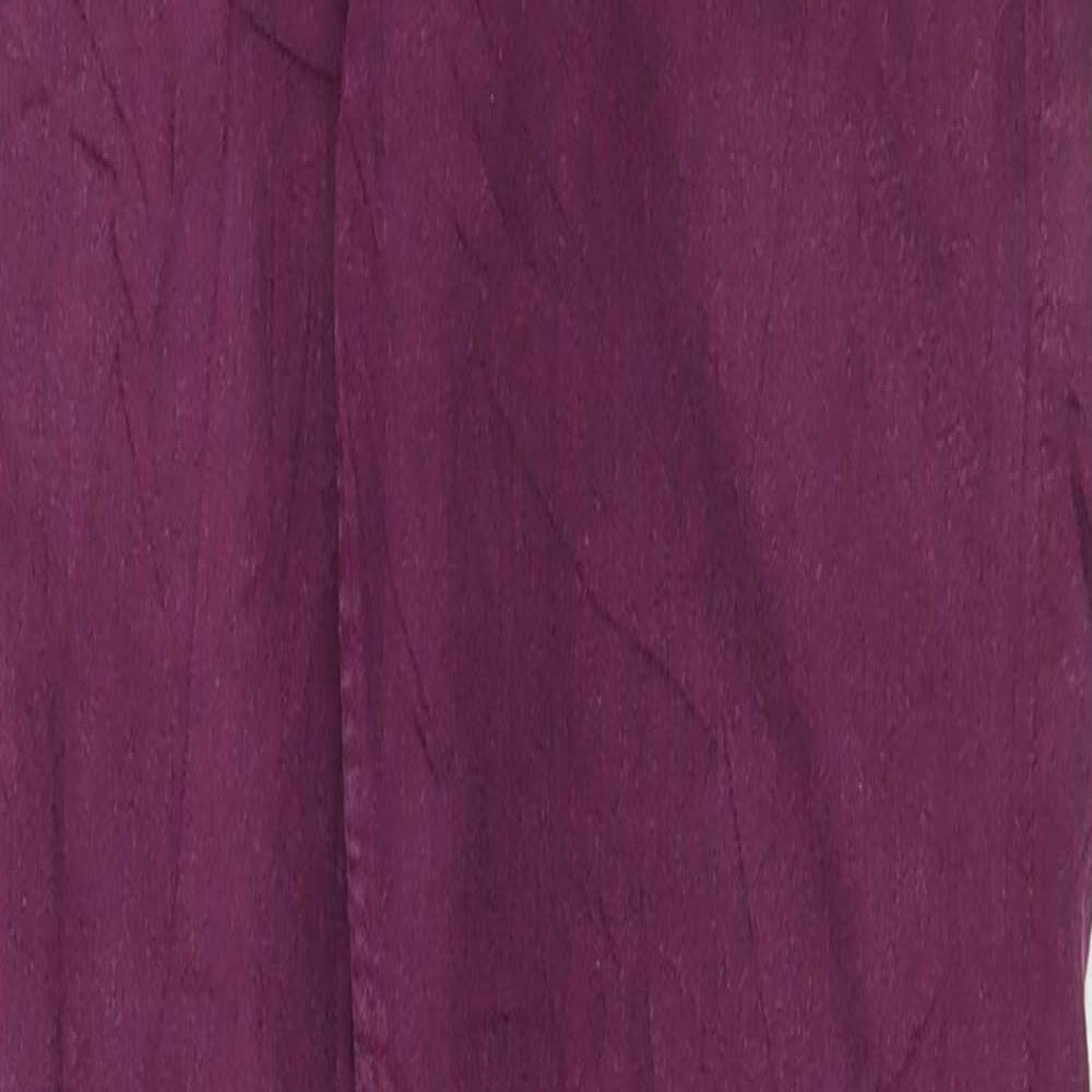 Marks and Spencer Womens Purple Cotton Skinny Jeans Size 6 L28 in Regular Button