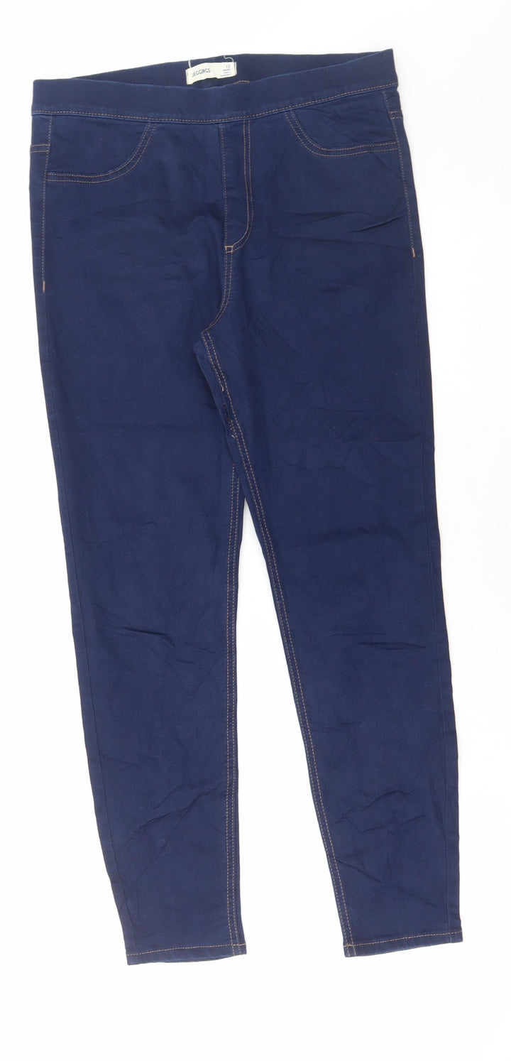 Marks and Spencer Womens Blue Cotton Jegging Jeans Size 12 L27 in Regular