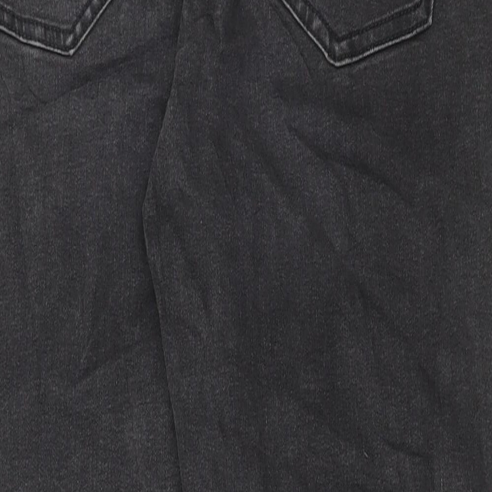 Marks and Spencer Womens Grey Cotton Skinny Jeans Size 16 L26 in Regular Button