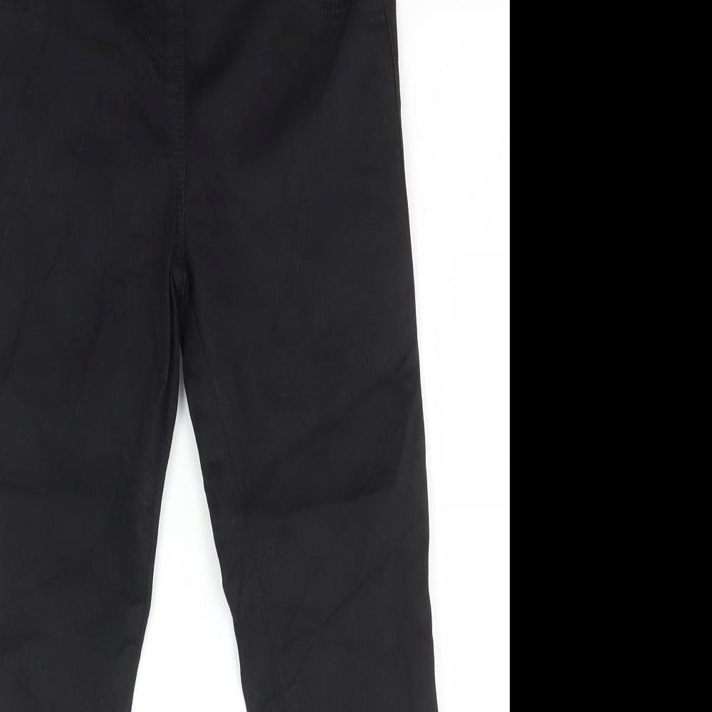 Marks and Spencer Girls Black Cotton Jegging Trousers Size 8-9 Years Regular Pullover