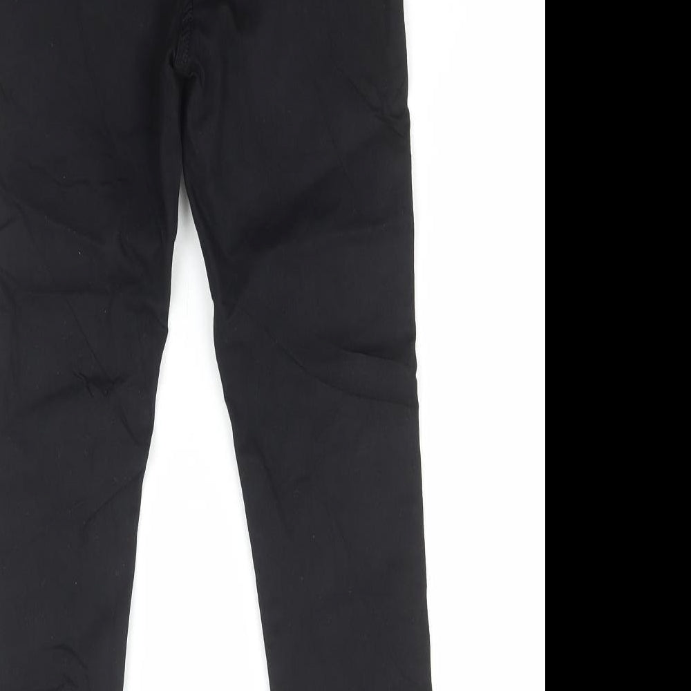 Marks and Spencer Girls Black Cotton Jegging Trousers Size 8-9 Years Regular Pullover