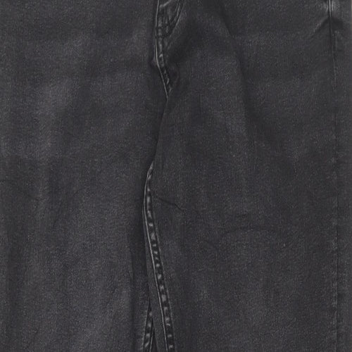 Marks and Spencer Womens Grey Cotton Skinny Jeans Size 12 L27 in Regular Button