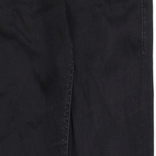 Topshop Womens Black Cotton Skinny Jeans Size 26 in L32 in Regular Zip