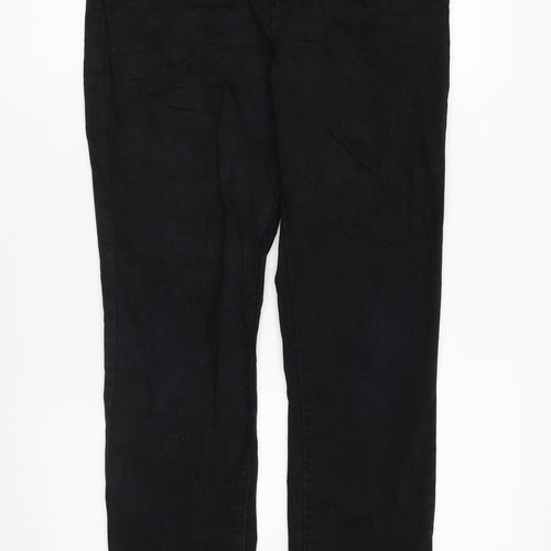 Levi's Womens Black Cotton Straight Jeans Size 31 in L29 in Regular Zip