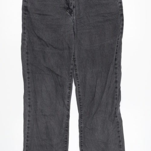 Intown Womens Grey Camel Straight Jeans Size 10 L28 in Regular Zip