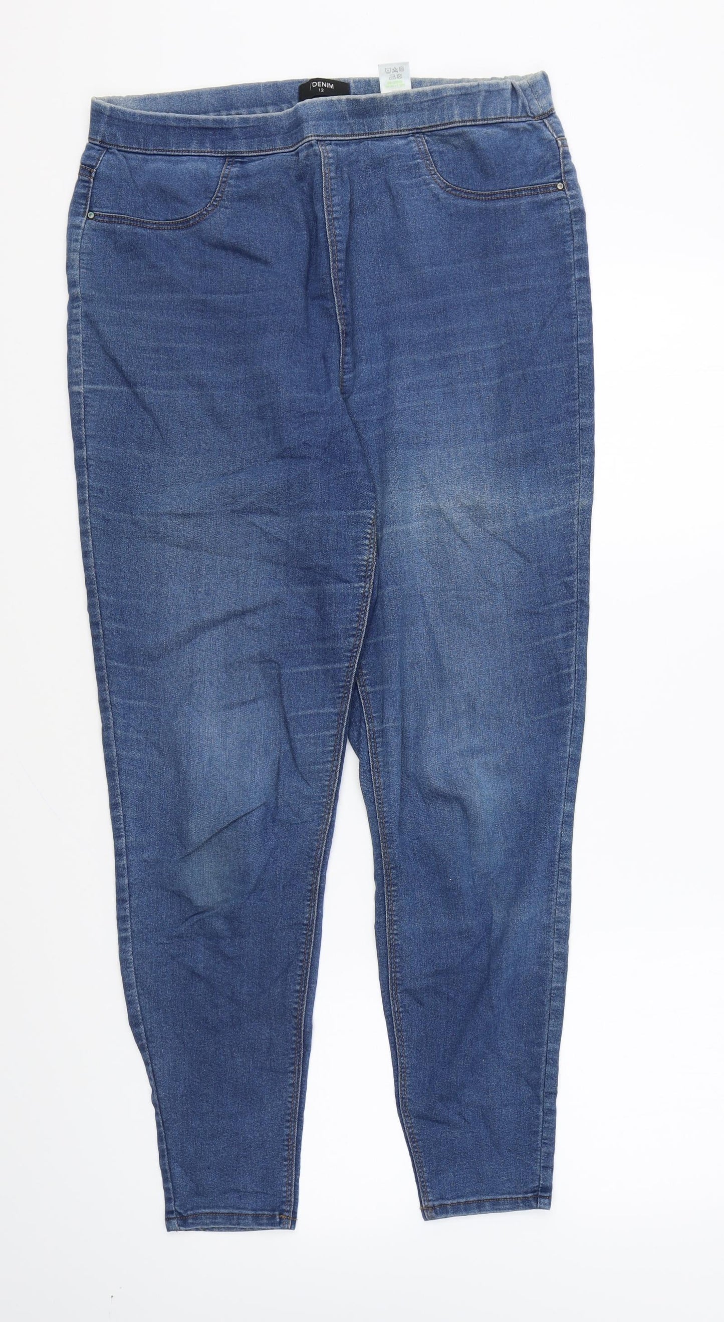 Matalan Womens Blue Cotton Jegging Leggings Size 12 L26 in