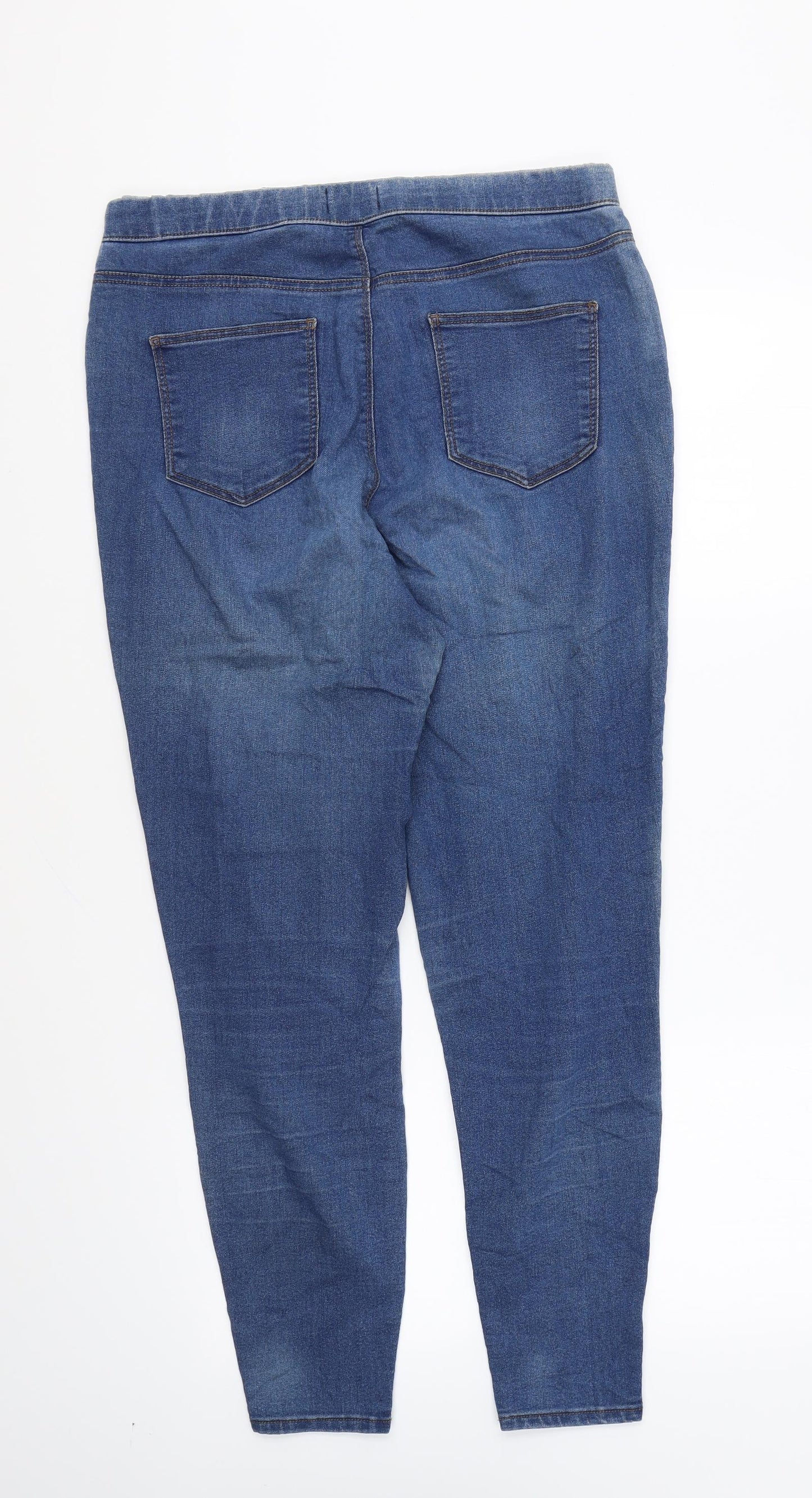 Matalan Womens Blue Cotton Jegging Leggings Size 12 L26 in