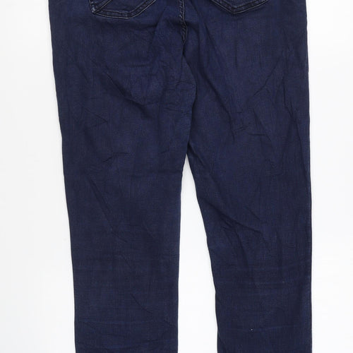 Per Una Womens Blue Cotton Skinny Jeans Size 6 L29 in Regular Zip