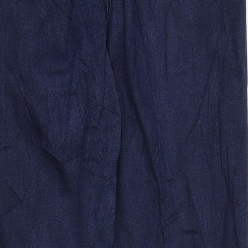 Per Una Womens Blue Cotton Skinny Jeans Size 6 L29 in Regular Zip