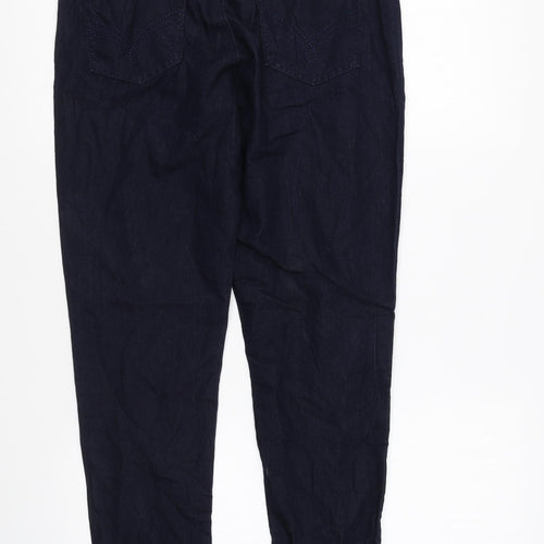 Denim & Co. Womens Blue Cotton Jegging Leggings Size 12 L28 in