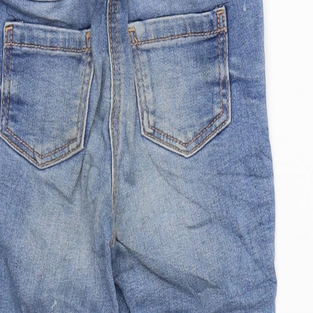 NEXT Boys Blue Cotton Capri Jeans Size 12-18 Months Button