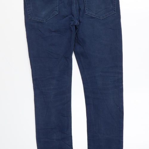 Topman Mens Blue Cotton Skinny Jeans Size 28 in L27 in Regular Zip