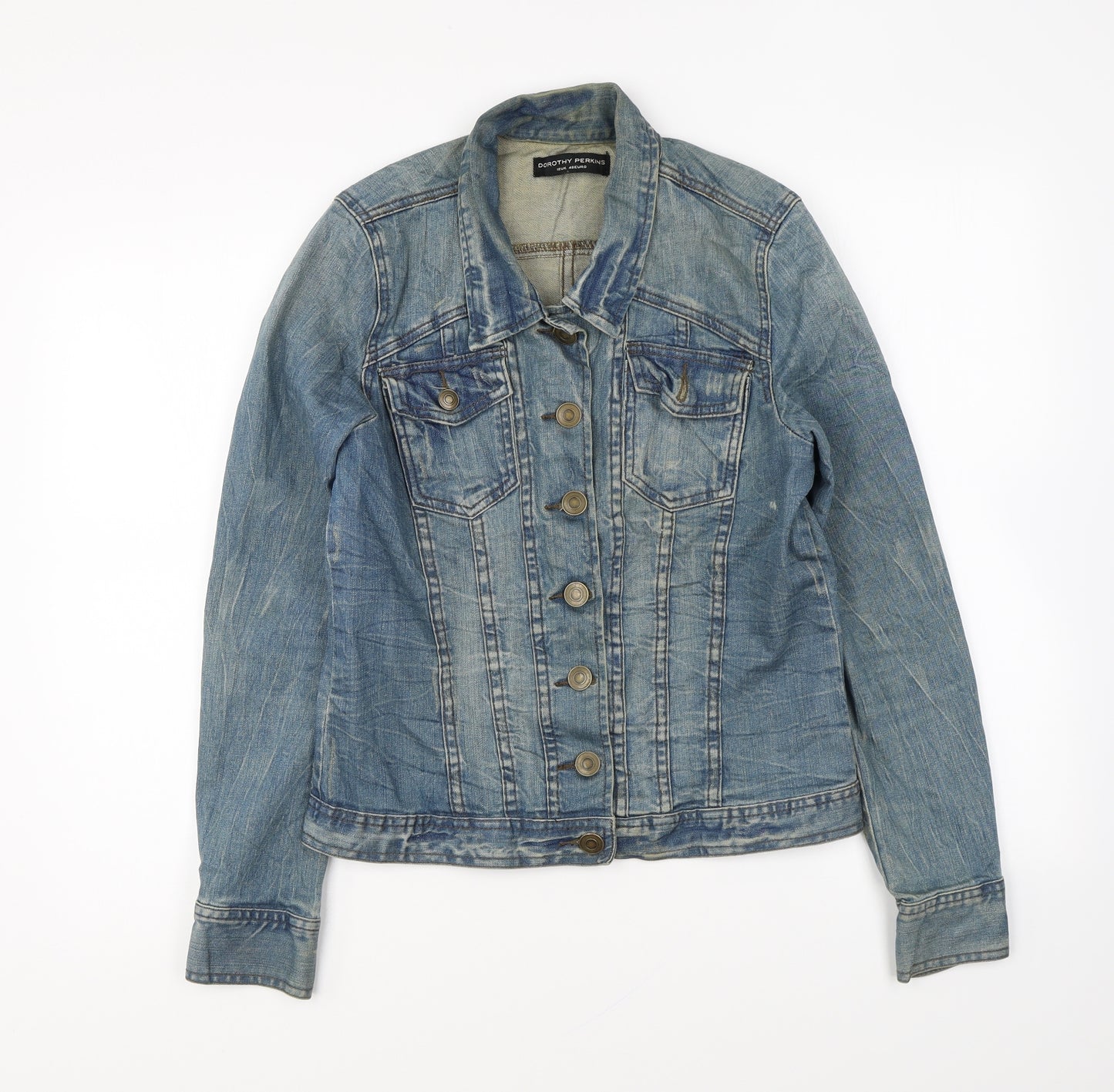 Dorothy Perkins Womens Blue Jacket Size 12 Button